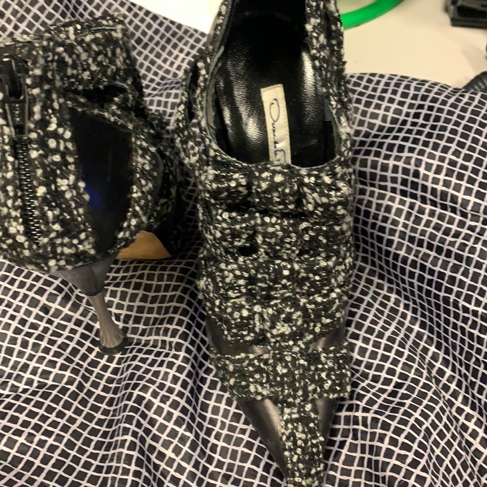 Black and grey booties